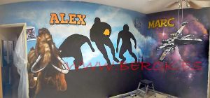mural rugby star wars